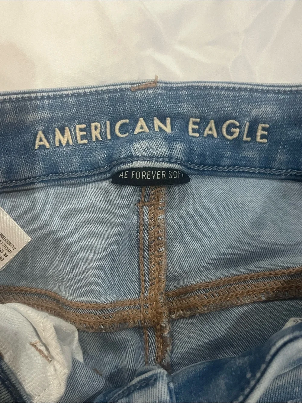 American Eagle Light Blue Ripped Skinny Jeans